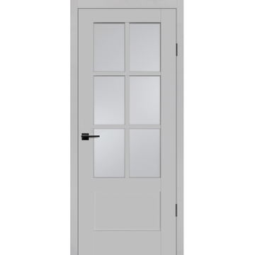 Межкомнатная дверь экошпон Profilo Porte PSC-43 агат остеклённая