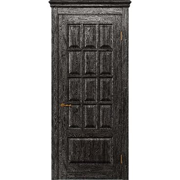 Межкомнатная дверь массив дуба Alvero Анна седая ночь глухая