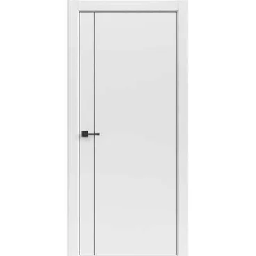 Межкомнатная дверь Light Geometry 4303 белая кромка ABS чёрная глухая