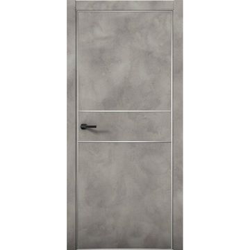 Межкомнатная дверь Плутоний 3 бетон лофт глухая