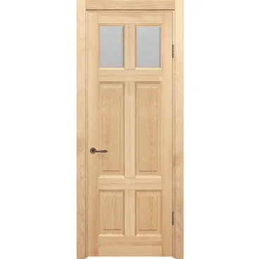 Межкомнатная дверь массив сосны Дверцов Граттери ПО-2/1 остеклённая