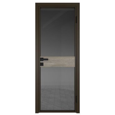 Межкомнатная алюминиевая дверь 6AG деорэ остеклённая