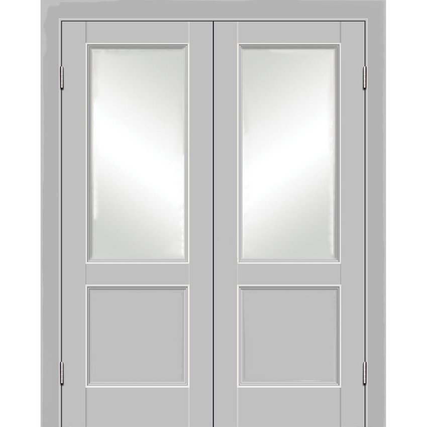 Фото двустворчатой распашной двери Кобальт 33 манхэттен остеклённая