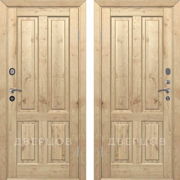 Входная дверь из массива дуба Дверцов Авиано с сучками без отделки