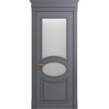 Межкомнатная дверь массив бука Viporte Лацио тауп остеклённая