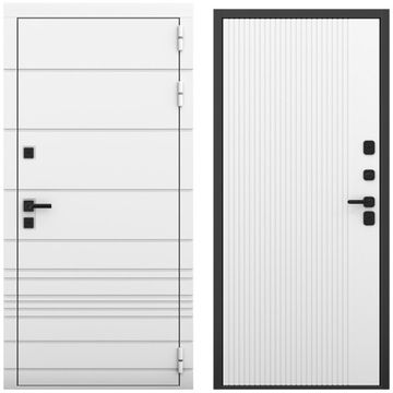 Входная дверь Бионика белый матовый панель шторм