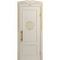 Межкомнатная дверь массив дуба Статус белая эмаль патина золото глухая