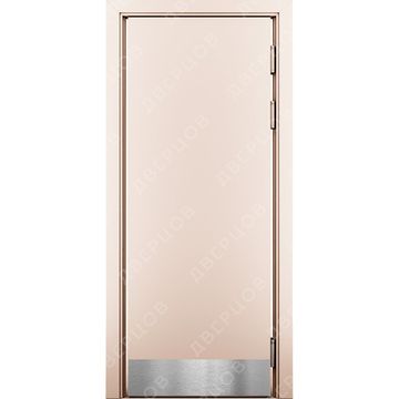 Маятниковая влагостойкая дверь Kapelli кремовый RAL 9001 с отбойной пластиной