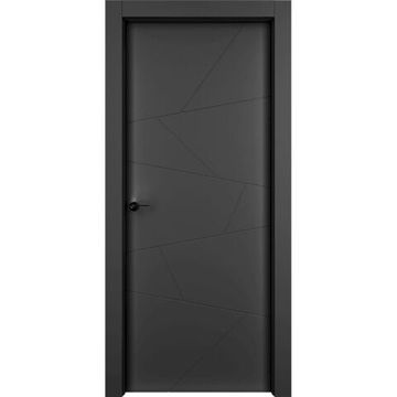 Звукоизоляционная дверь Энигма чёрная эмаль 42 дб