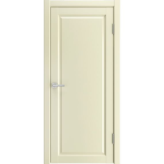Фото двери экошпон Эмалит 1 слоновая кость глухая
