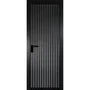 Межкомнатная алюминиевая дверь 11AG чёрная матовая RAL 9005 остеклённая