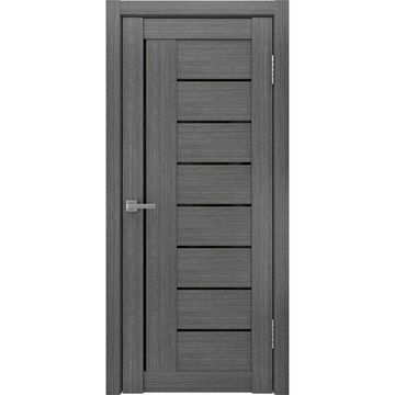 Межкомнатная дверь экошпон Legend ЛУ-17 серый остеклённая