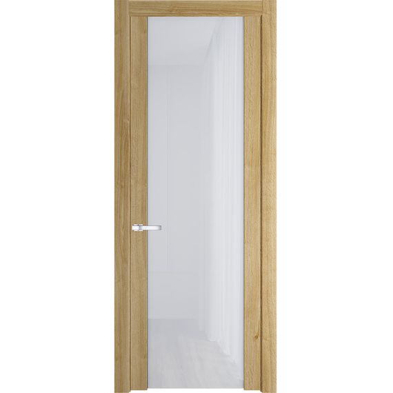 Межкомнатная дверь 1.13N дуб карамель остекленная