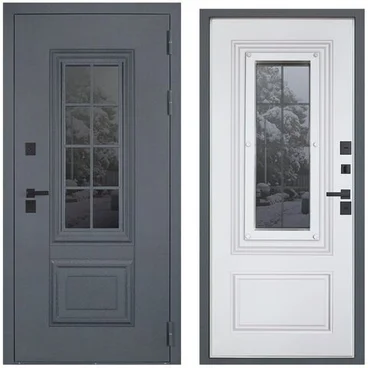 Входная уличная дверь Арктика с окном