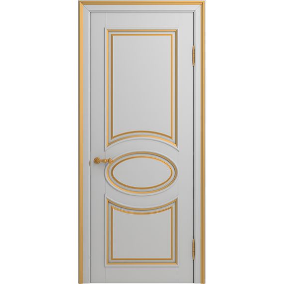 Межкомнатная дверь массив бука Viporte Лацио аворио патина золото глухая