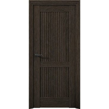 Межкомнатная дверь Никель 2 дуб тёмный глухая