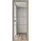 Алюминиевая межкомнатная дверь 2AХ никель матовый остеклённая