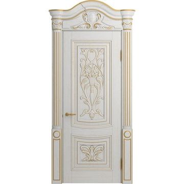 Дверь массив дуба Верона Ампир аворио патина золото глухая