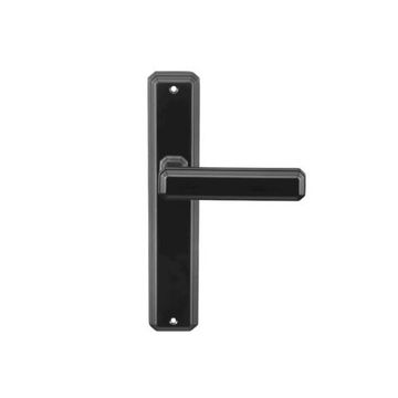 Ручка на планке для межкомнатной двери Sabio матовая чёрная