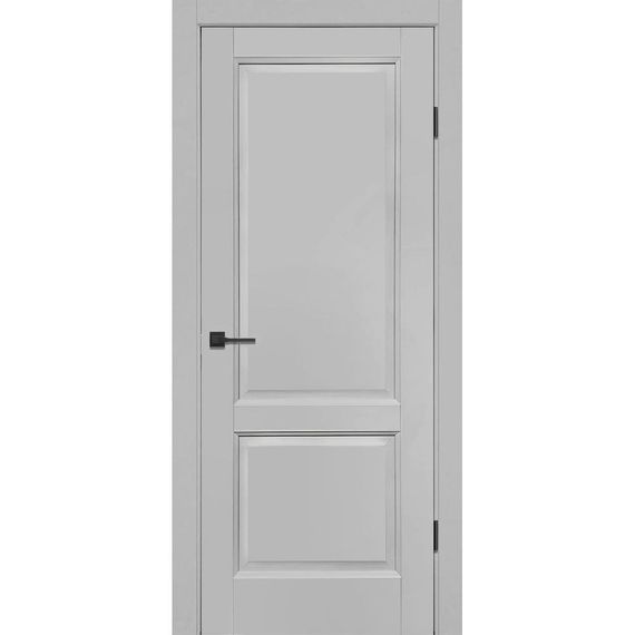 Межкомнатная дверь экошпон ДП-H12 silver gray глухая