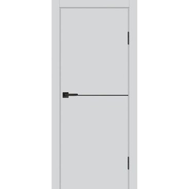 Межкомнатная дверь ПЭТ P-19 агат глухая кромка ABS в цвет полотна молдинг