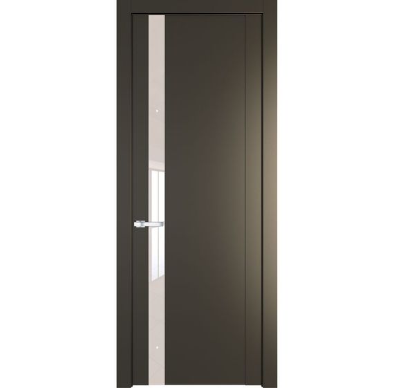 Межкомнатная дверь 1.2P перламутр бронза остеклённая