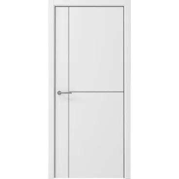 Межкомнатная дверь Графика 3 белая кромка ABS чёрная