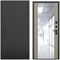 Входная дверь Смарт чёрный силк панель зеркало Maxi варм грей