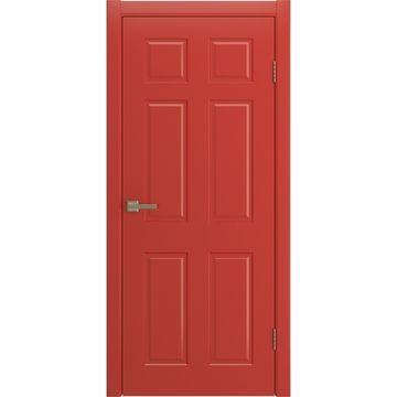 Межкомнатная дверь Дуэт красная эмаль RAL 3028 глухая