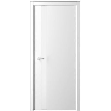 Межкомнатная дверь эмаль Геометрия 5 белая остеклённая