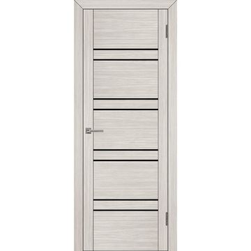 Межкомнатная дверь экошпон Uberture Uniline 30026 капучино велюр остеклённая