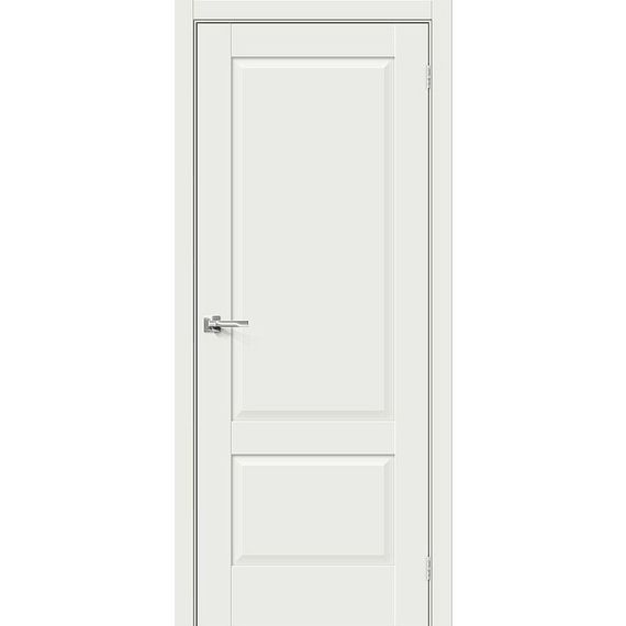 Фото межкомнатной двери эмалит Прима-12 white matt глухая