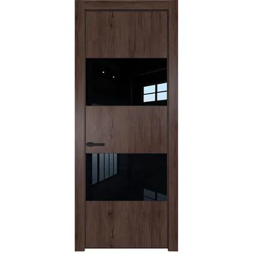 Межкомнатная дверь 22NA дуб тобакко остеклённая