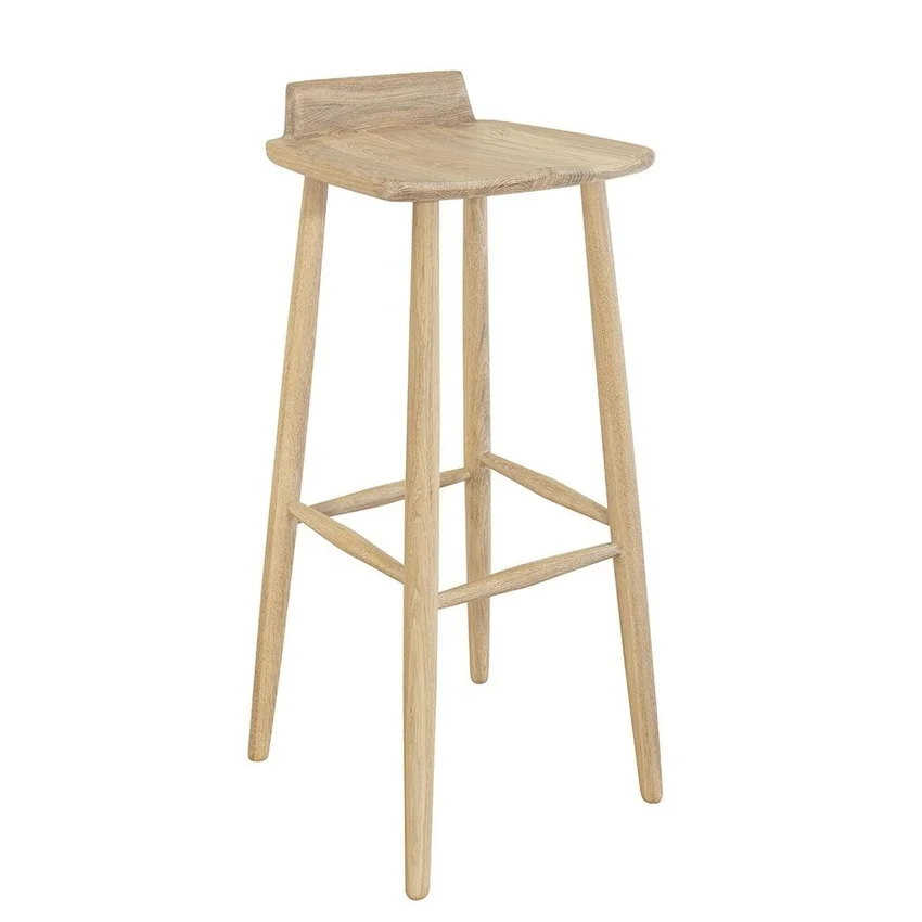 Стул барный Асти цвет берёза из массива дуба