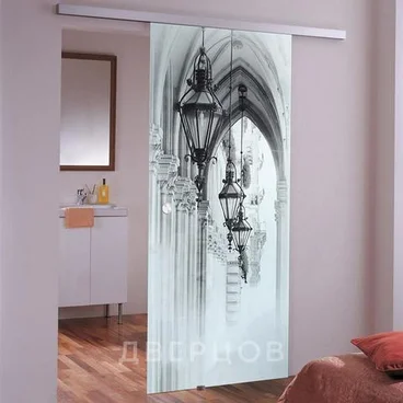 Стеклянная раздвижная дверь Аркада