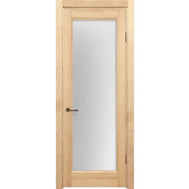 Межкомнатная дверь массив сосны Дверцов Кастро ПО под покраску остеклённая