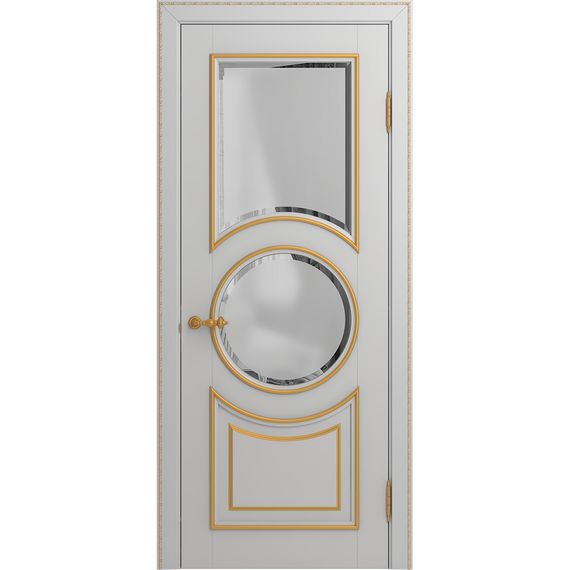 Межкомнатная дверь массив бука Viporte Лацио Амбиенте аворио патина золото остекление 2