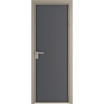 Алюминиевая межкомнатная дверь 1AP никель матовый графит элегант