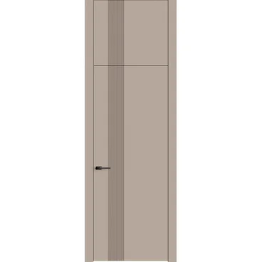 Межкомнатная дверь с фальшфрамугой эмаль Ofram Линнея 4 капучино