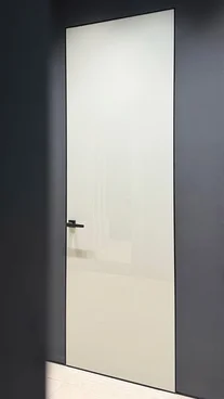 Скрытая алюминиевая дверь стекло крашенное по RAL