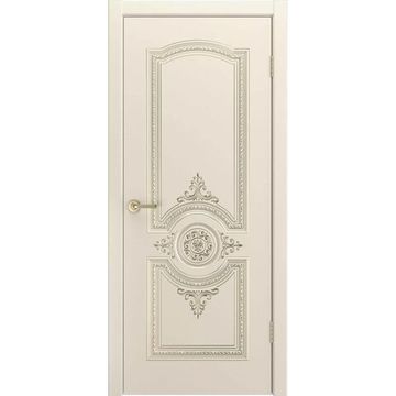 Межкомнатная дверь эмаль Марокко В3 шампань патина белое золото глухая