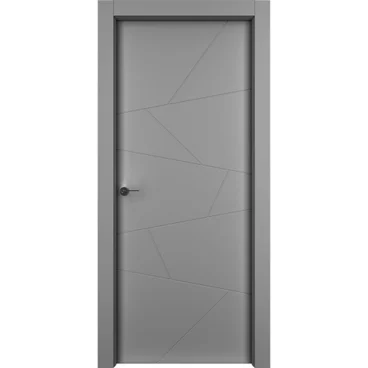 Межкомнатная дверь эмаль Ofram Энигма серая глухая