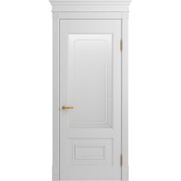Межкомнатная дверь массив бука Viporte Неаполь белая эмаль остеклённая