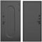 Входная дверь Мэмфис чёрный силк панель гладкая антрацит