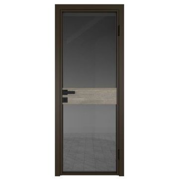 Межкомнатная алюминиевая дверь 6AG деорэ остеклённая