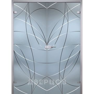 Аврора двухстворчатая распашная стекло беcцветное матовое