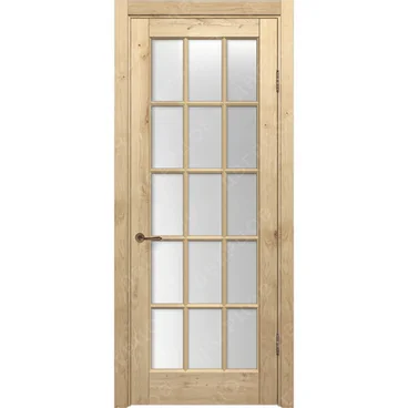 Межкомнатная дверь массив дуба c сучком Дверцов Кастро ПО-15 остеклённая