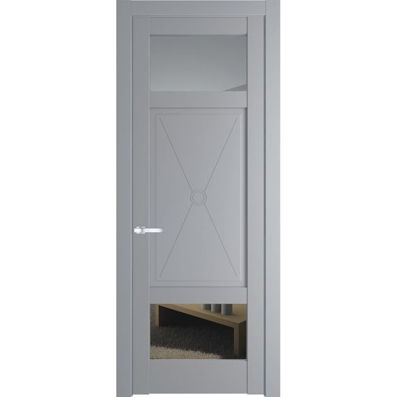 Межкомнатная дверь 1.3.2PM смоки остеклённая