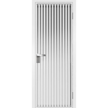 Межкомнатная алюминиевая дверь 11AG белая матовая RAL 9003 остеклённая