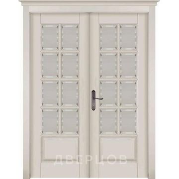 Лондон 1 эмаль слоновая кость распашная двустворчатая остеклённая